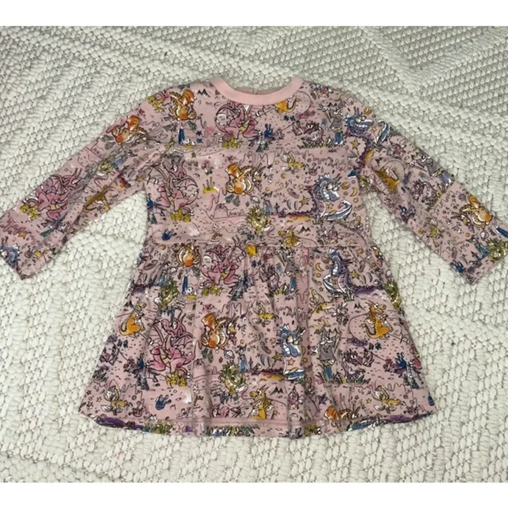 Baby Girl Stella McCartney Pink Dragon Dress/Tunic Size 24 Months